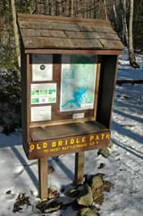Trailhead for Old Bridle Path up West Rattlesnake (photo by Ben Kimball for the NH Natural Heritage Bureau)